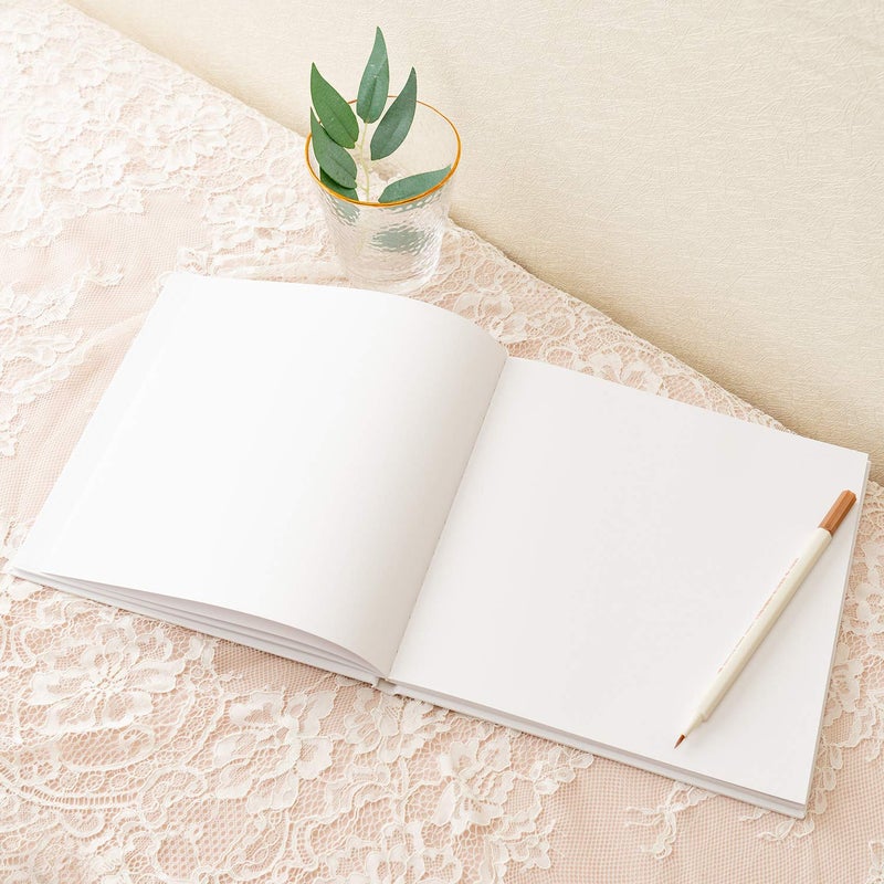 Calculs Libro De Firmas Para QuinceaÃ±era Guest Book 15th Quinceanera Party Favors Polaroid Picture Book Decorations 8.5â€ Square White Cover Rose Gold Gilding - Image 3